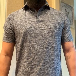 Under Armor blue polo shirt medium mens